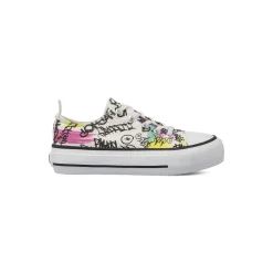 Sneakers platform da Bambina bianche con stampa graffiti Dimensione Danza