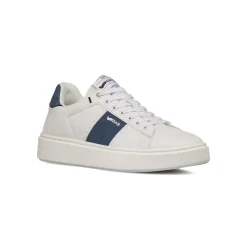 Sneakers platform da Uomo bianche con dettagli blu e con logo Gas