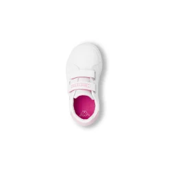 Sneakers Primi passi bambina bianche Kappa con strappo e inserti cuori