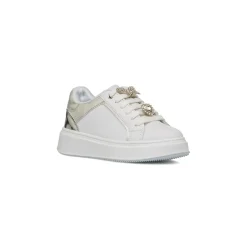 Sneakers Ragazza bianche e argento Dieci Baci