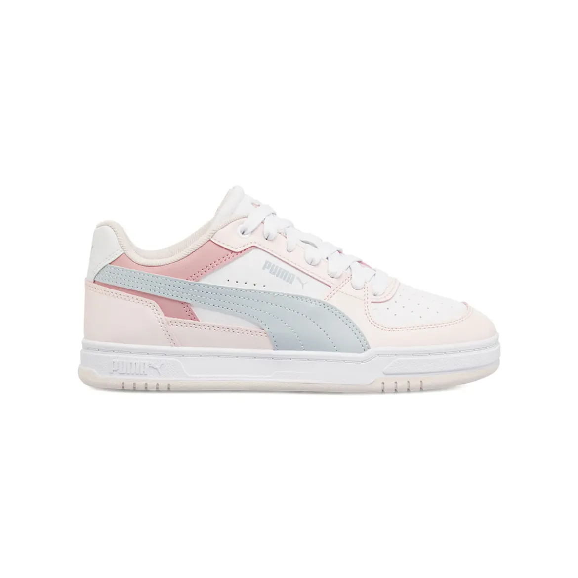 Sneakers Ragazza Bianche e Rosa con Dettagli Azzurri Puma Caven III