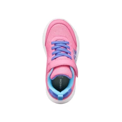 Sneakers rosa da Bambina con dettaglio stella e suola traspirante Geox