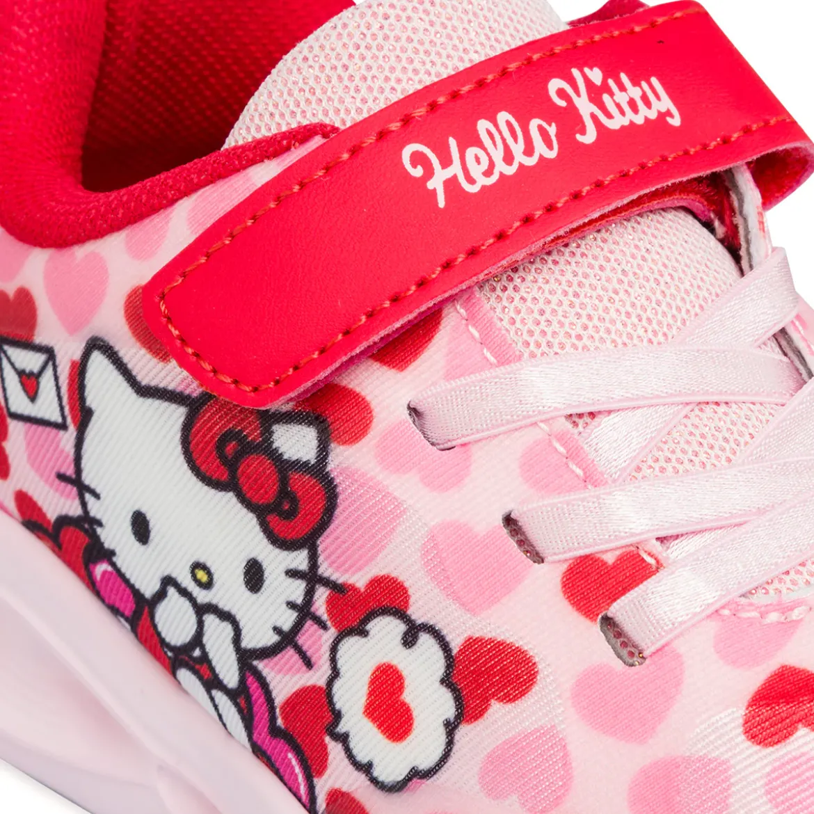 Sneakers rosa da bambina con luci e stampa Hello Kitty