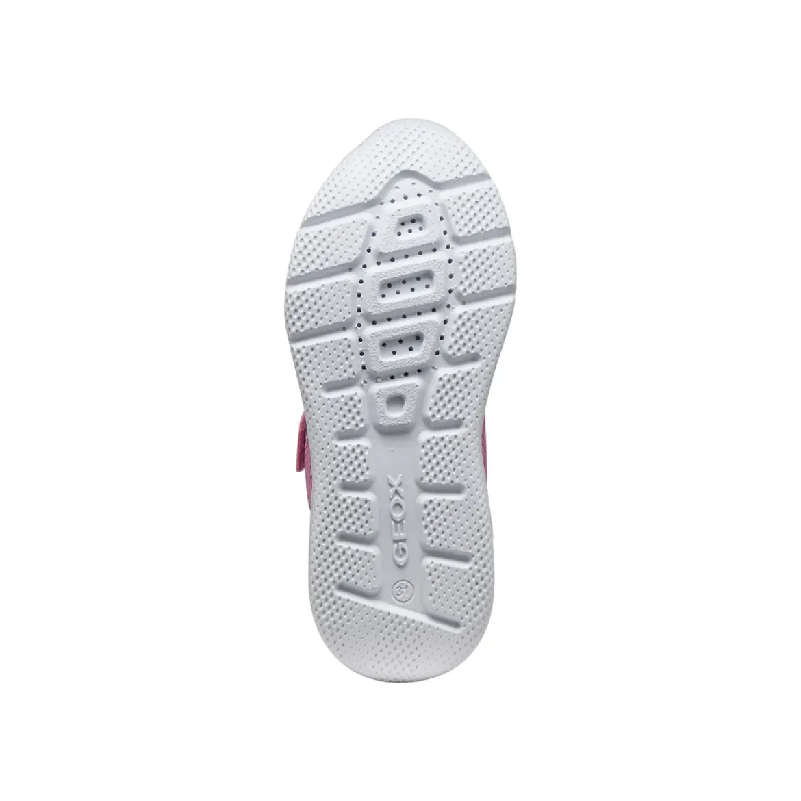 Sneakers rosa da Bambina con suola traspirante e chiusura strappo Geox
