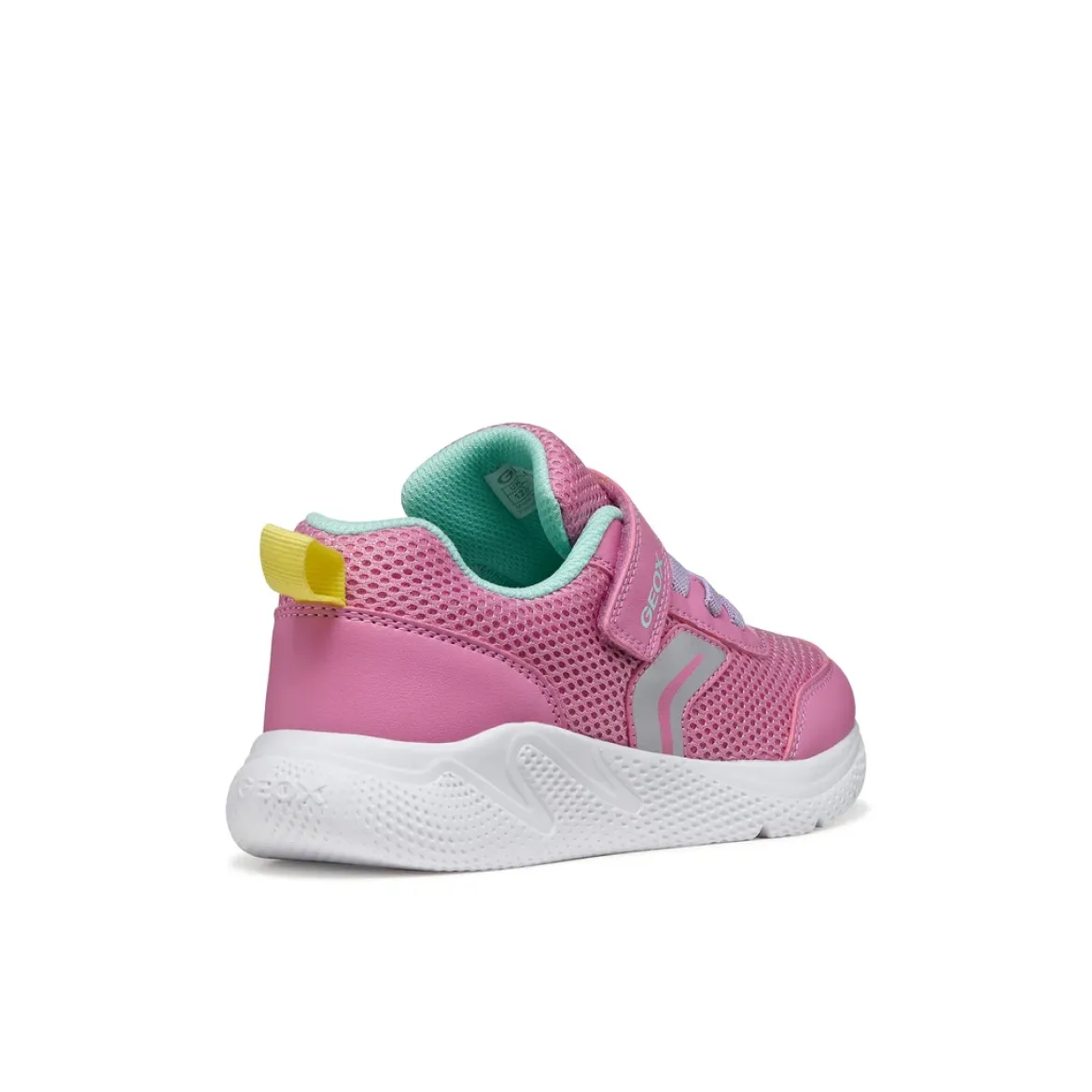 Sneakers rosa da Bambina con suola traspirante e chiusura strappo Geox