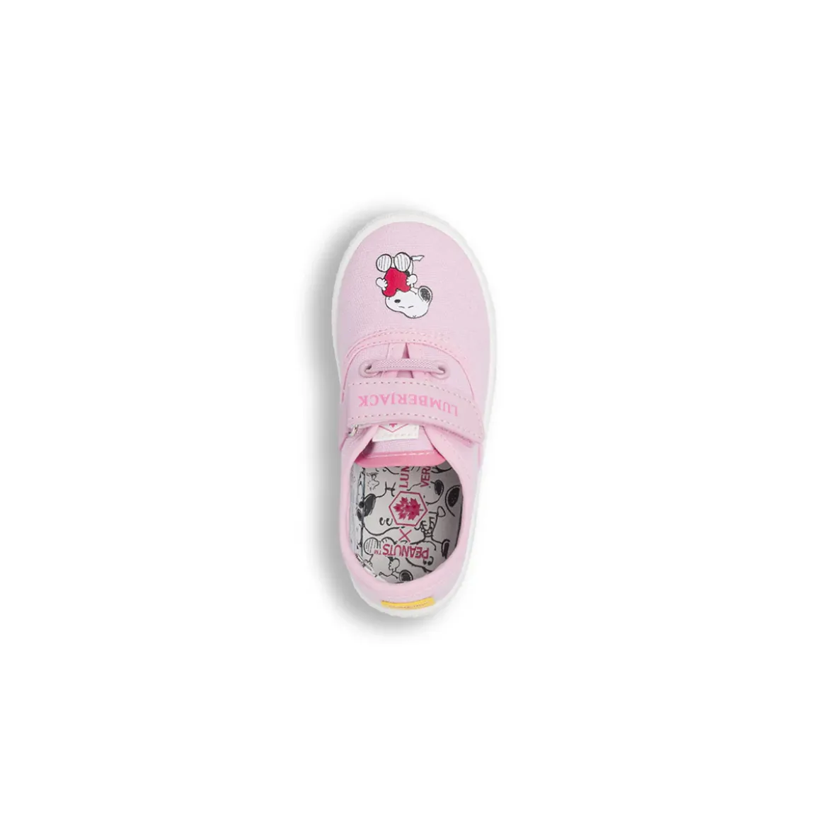 Sneakers rosa da Bambina in tela con Snoopy e strappo Lumberjack