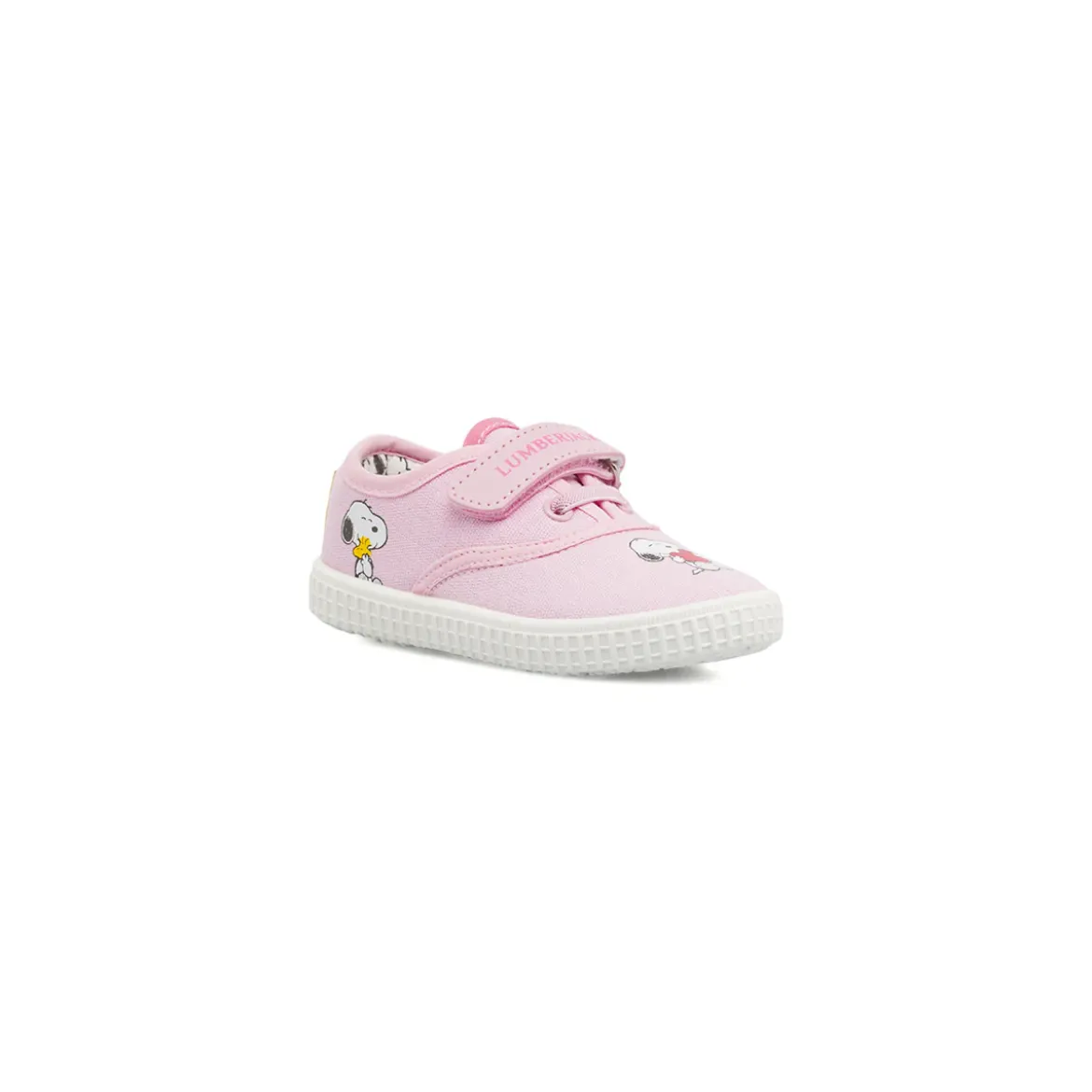 Sneakers rosa da Bambina in tela con Snoopy e strappo Lumberjack