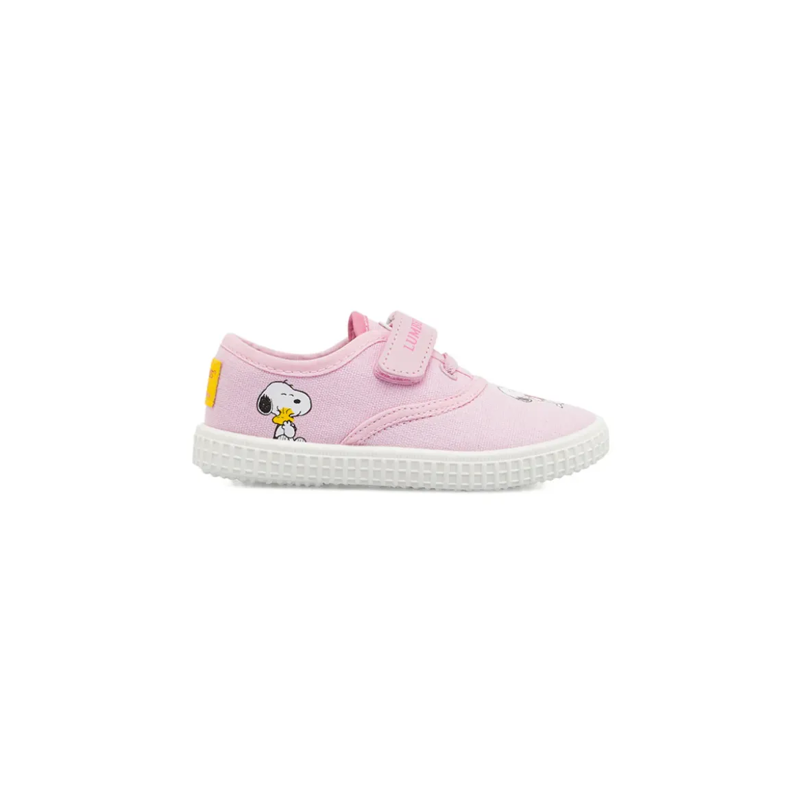 Sneakers rosa da Bambina in tela con Snoopy e strappo Lumberjack