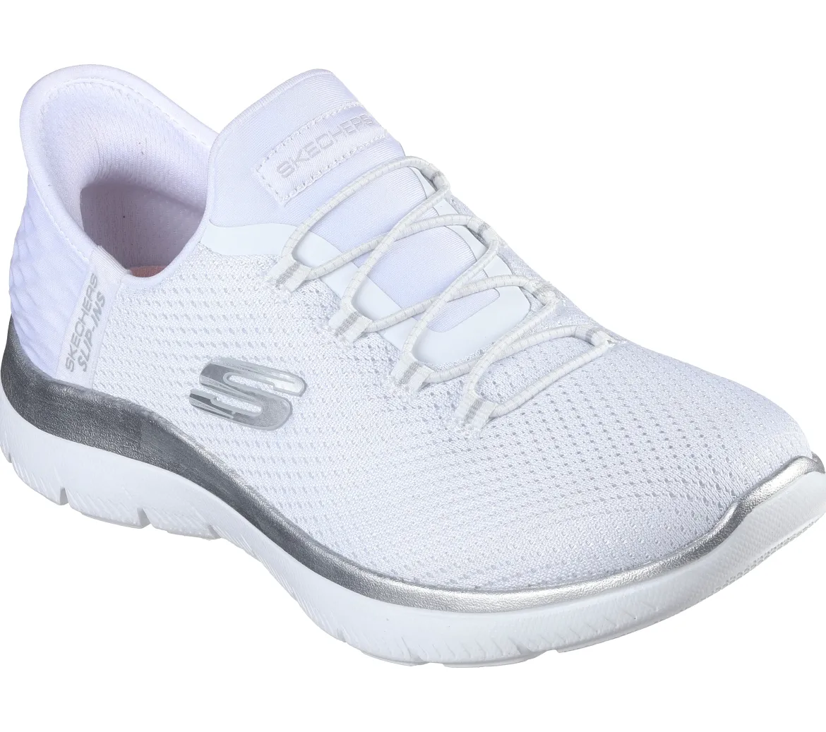 Sneakers slip-on bianche da donna con soletta Memory Foam Skechers Slip-ins: Summits