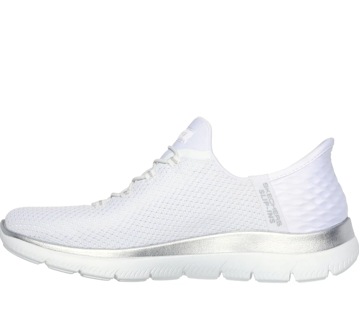 Sneakers slip-on bianche da donna con soletta Memory Foam Skechers Slip-ins: Summits