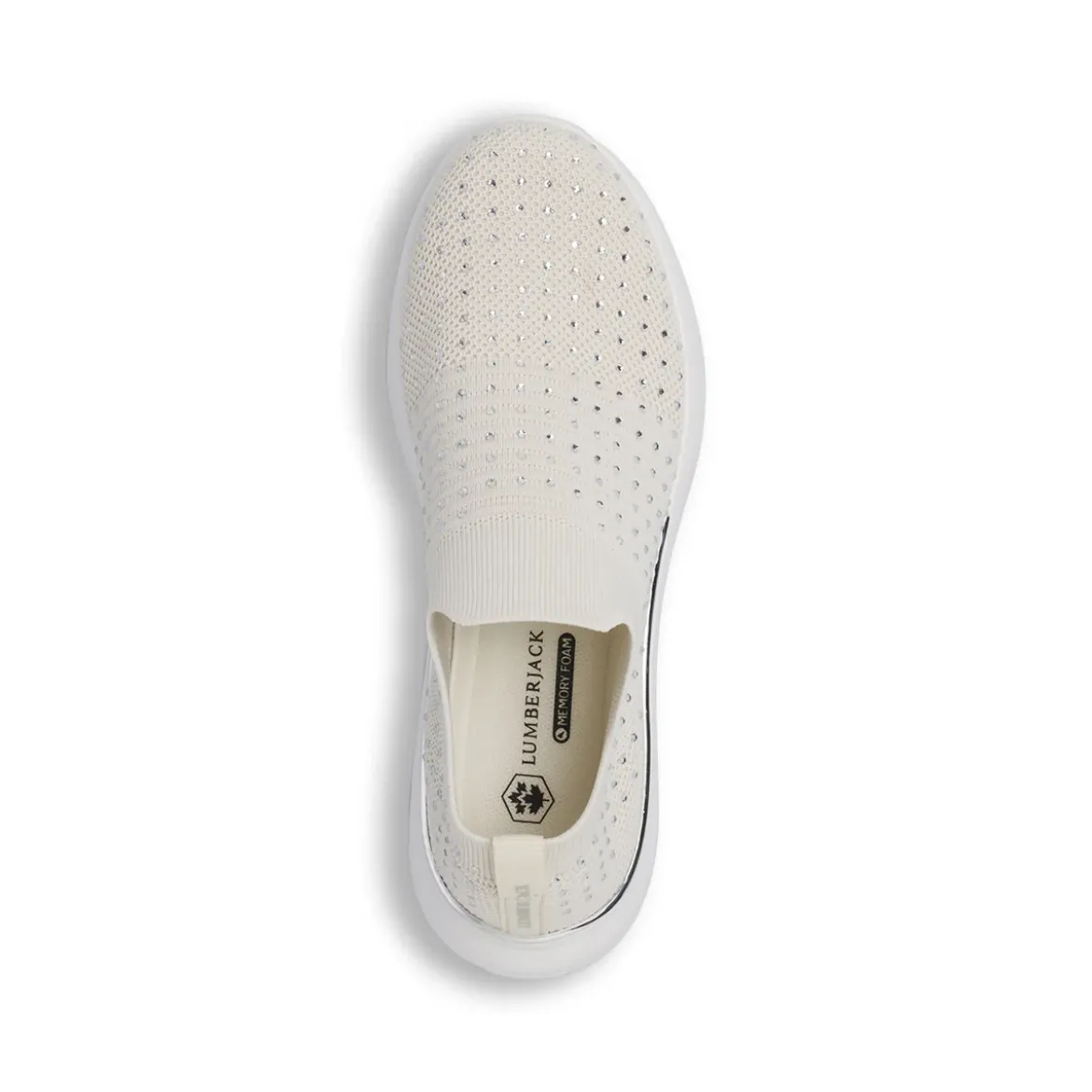 Sneakers Slip-on Bianche Donna con soletta Memory Foam Lumberjack