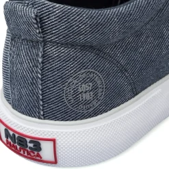 Sneakers slip-on blu da Uomo in tessuto effetto jeans con logo Nautica