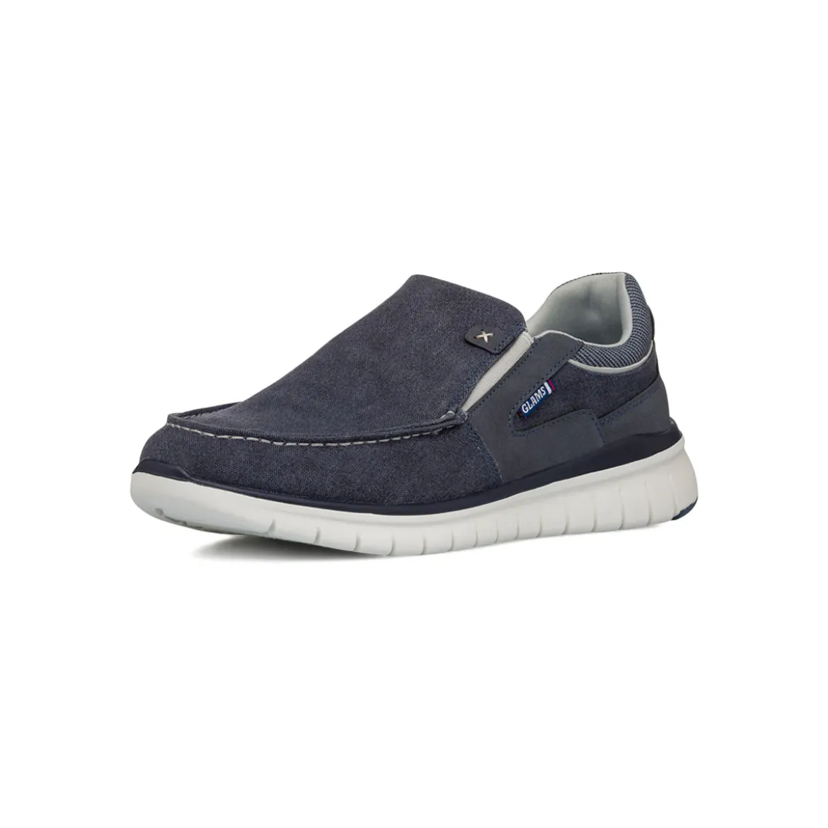 Sneakers Slip-on blu in tessuto da Uomo Glams