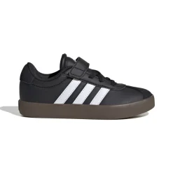 Sneakers sport da bambino e bambina in pelle nere adidas VL Court 3.0