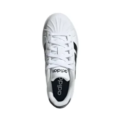 Sneakers sport da ragazzo bianche con dettagli neri adidas STREETTAL