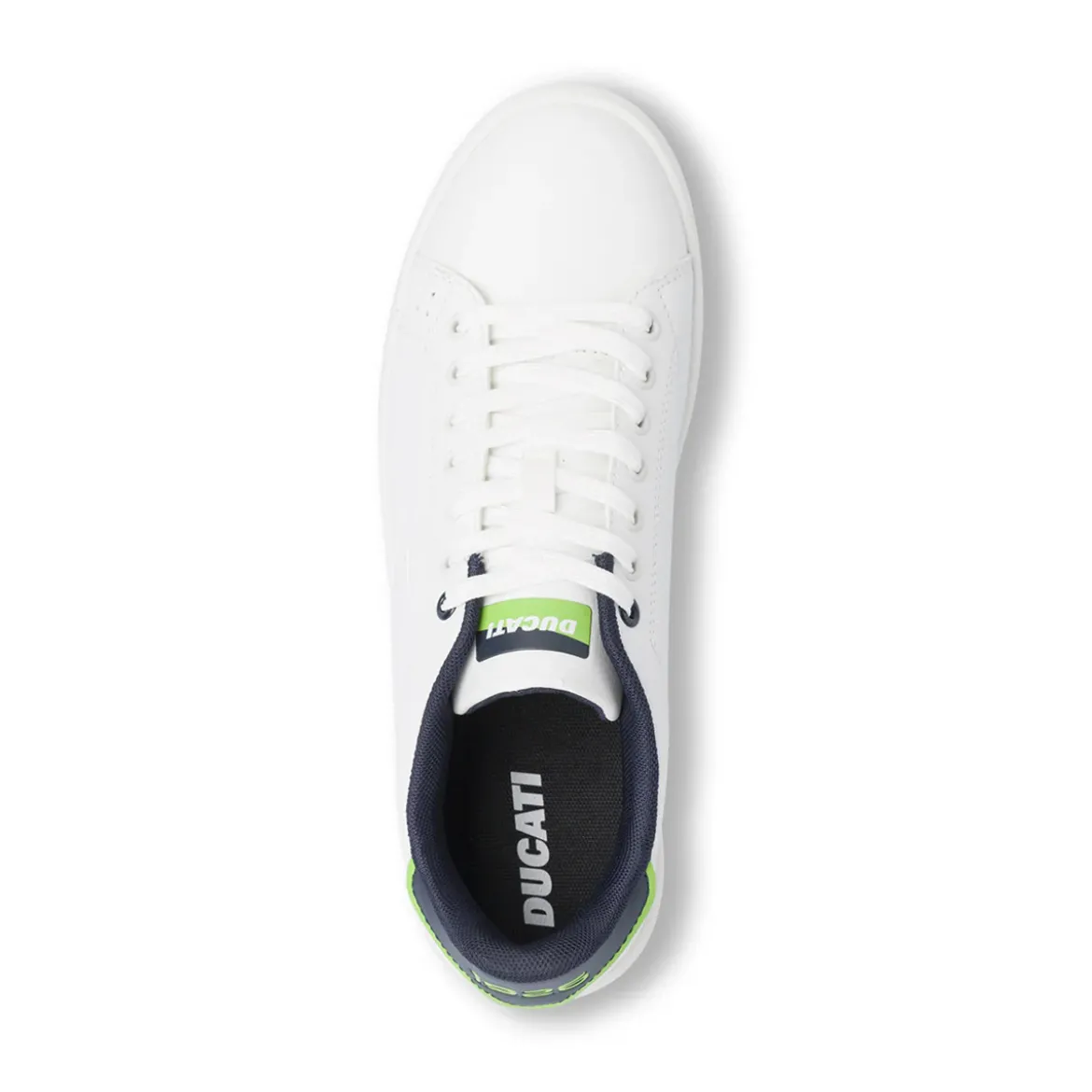 Sneakers Sport da uomo bianche con dettagli verde fluo Ducati