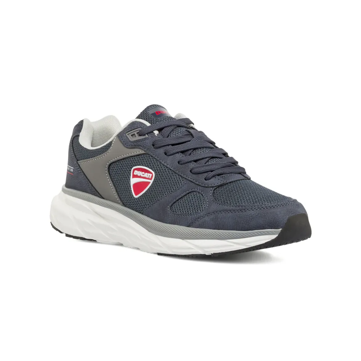 Sneakers sportive blu da Uomo con effetto scamosciato Ducati