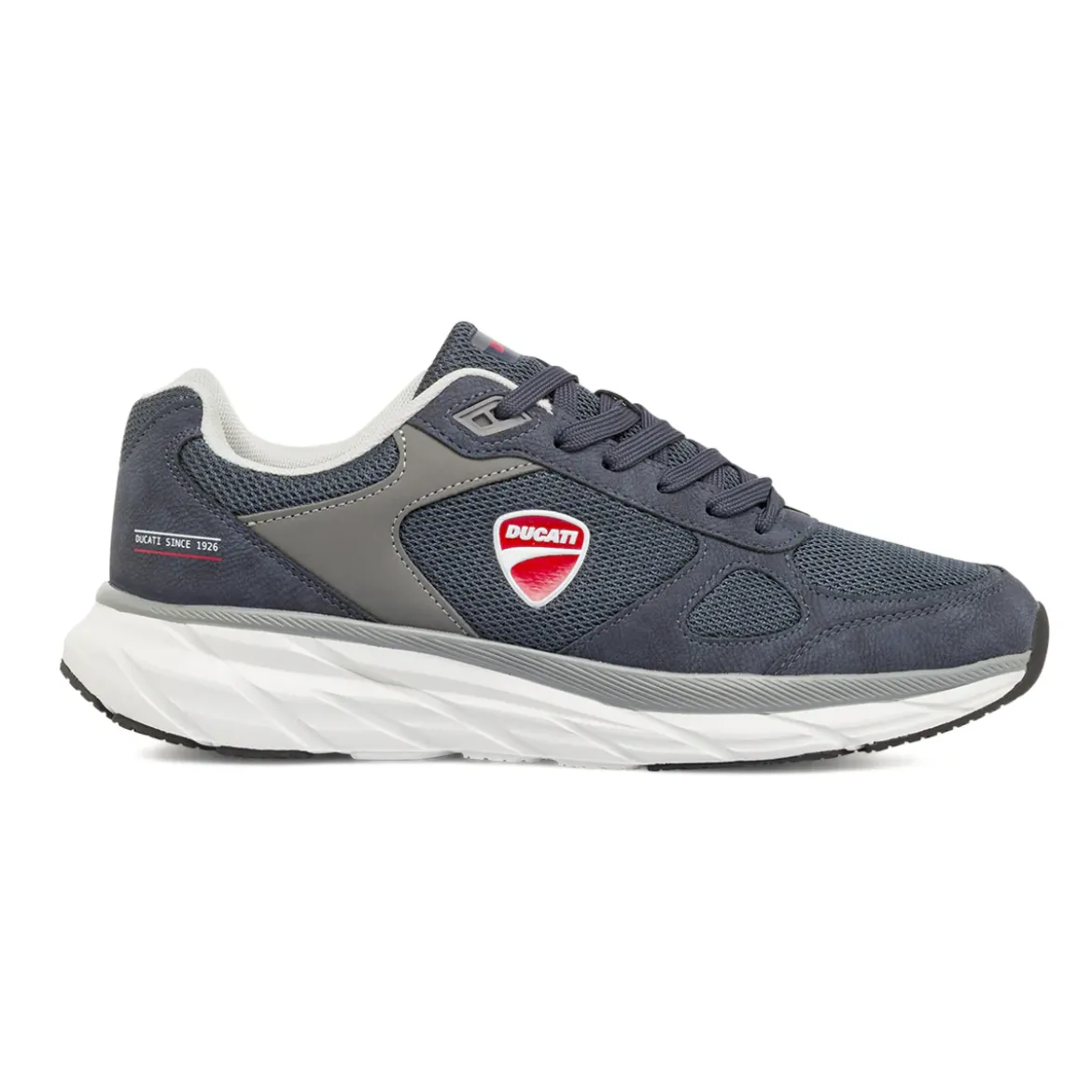 Sneakers sportive blu da Uomo con effetto scamosciato Ducati
