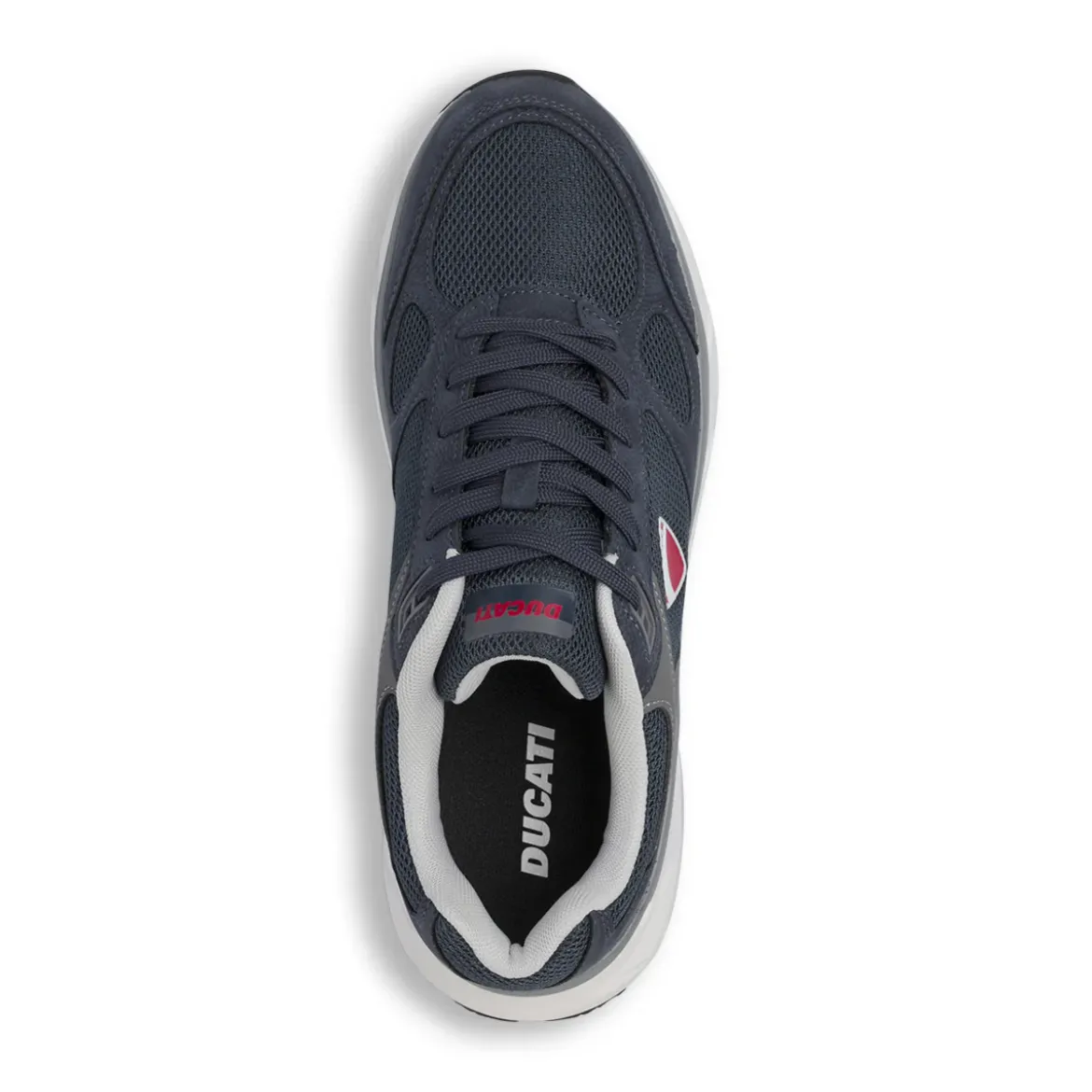 Sneakers sportive blu da Uomo con effetto scamosciato Ducati