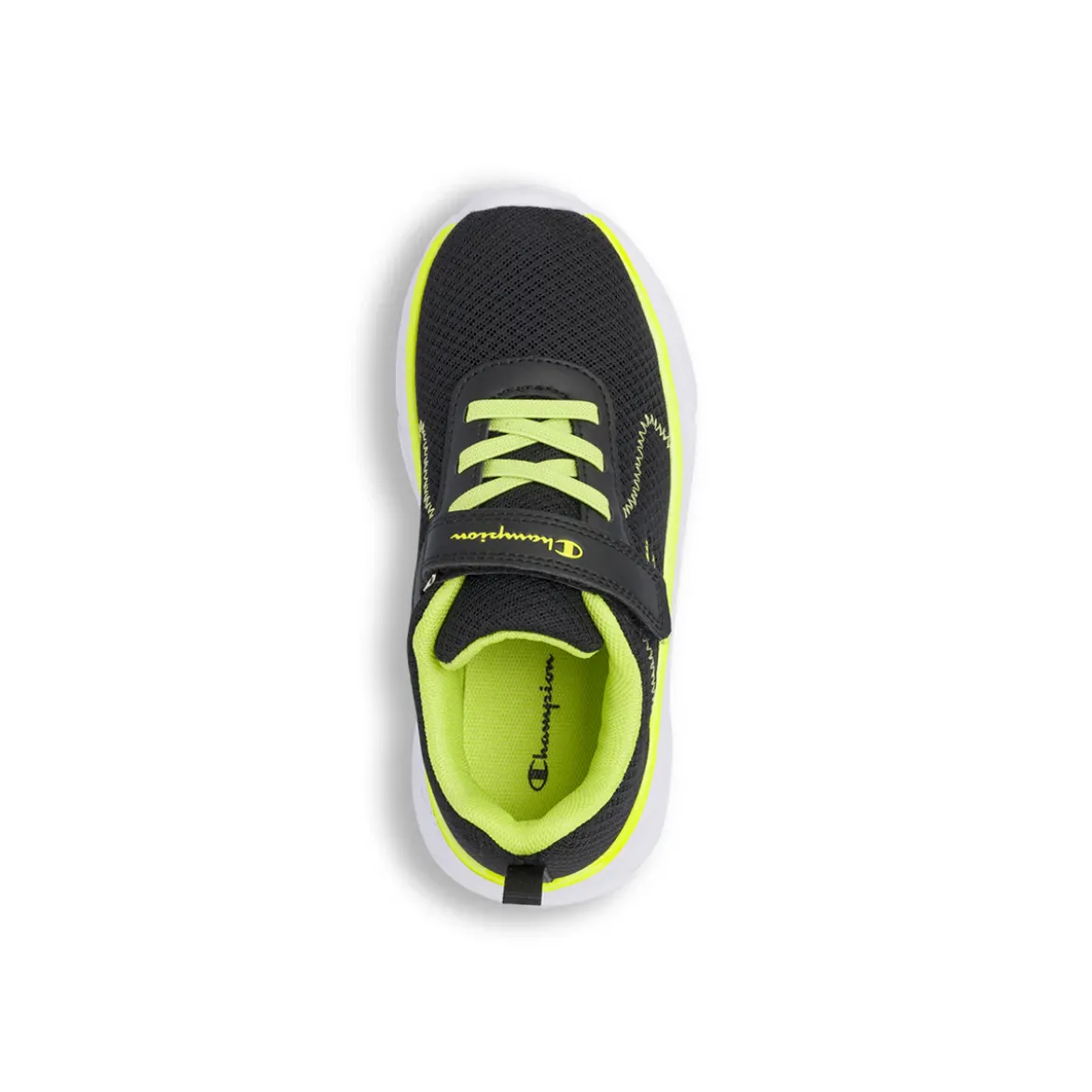 Sneakers sportive da Bambino nere con dettagli fluo e strappo Champion