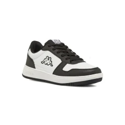 Sneakers sportive da Uomo bicolore bianche e nere con maxi logo Kappa