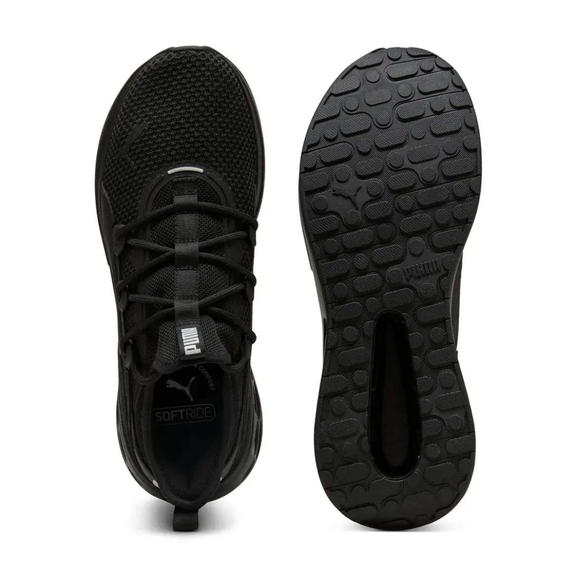 Sneakers sportive da Uomo nere in tessuto mesh e suola Softride Puma