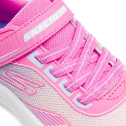 Sneakers sportive rosa da Bambina con chiusura a strappo Skechers