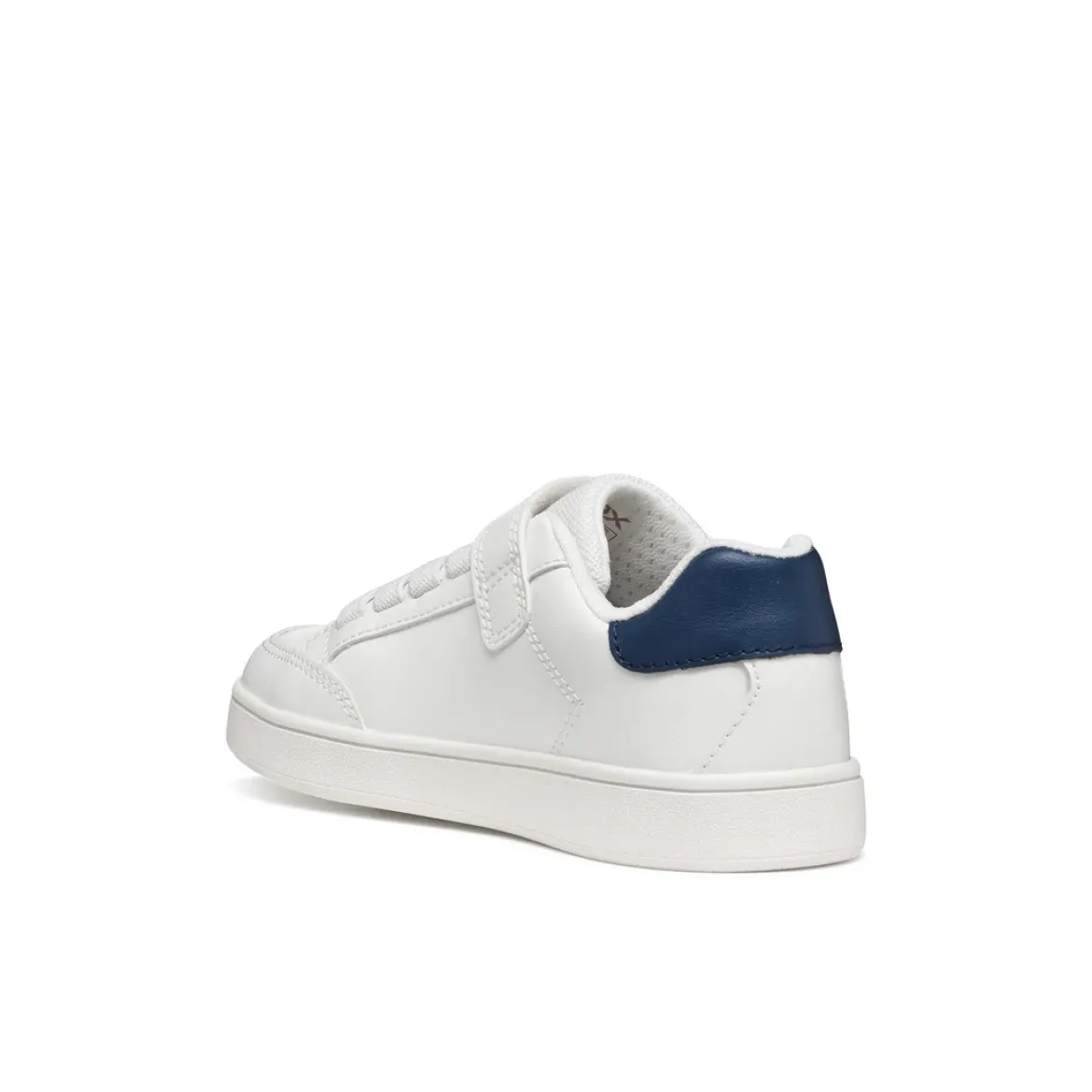 Sneakers traspiranti bianche da Ragazzo con cinturino a strappo Geox