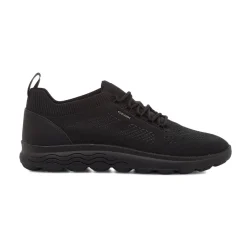 Sneakers traspiranti nere da uomo in tessuto mesh Geox Spherica