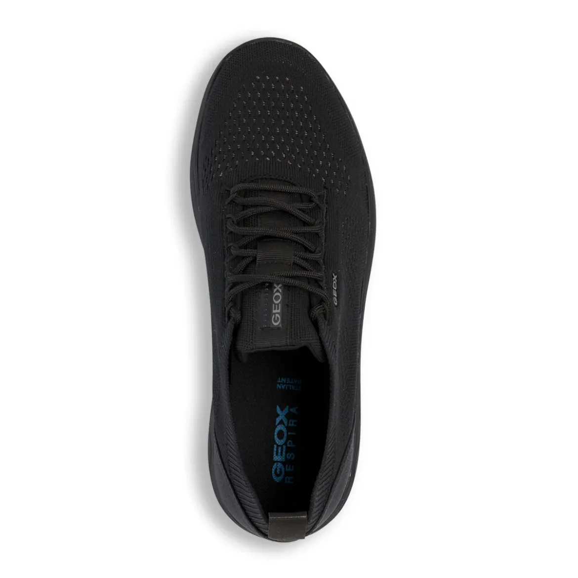 Sneakers traspiranti nere da uomo in tessuto mesh Geox Spherica