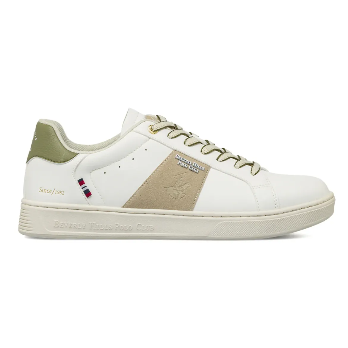 Sneakers Uomo bianche con dettagli scamosciati Beverly Hills Polo Club