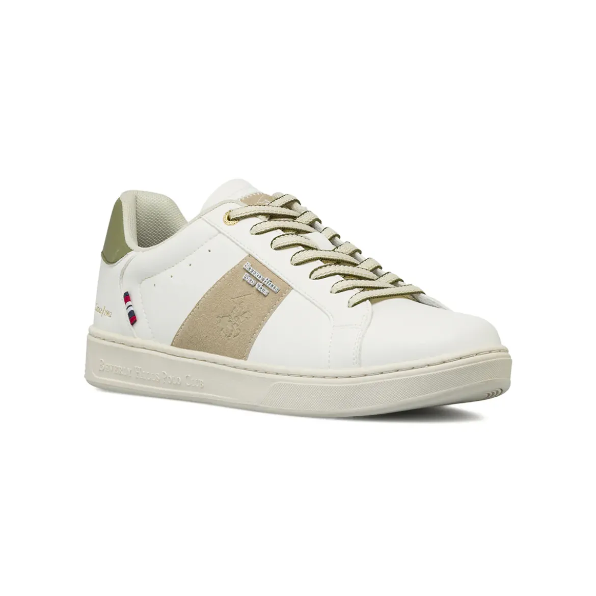 Sneakers Uomo bianche con dettagli scamosciati Beverly Hills Polo Club