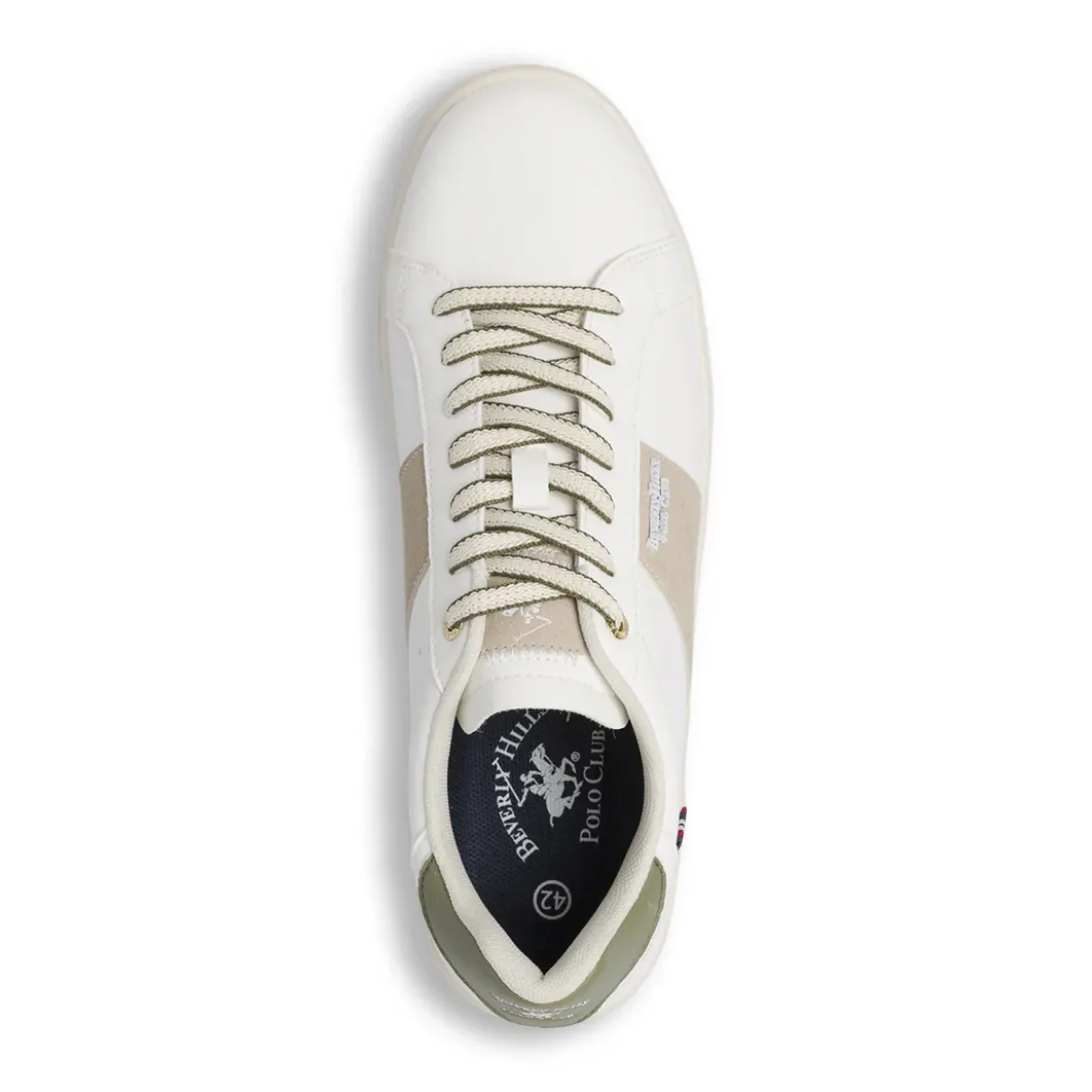 Sneakers Uomo bianche con dettagli scamosciati Beverly Hills Polo Club