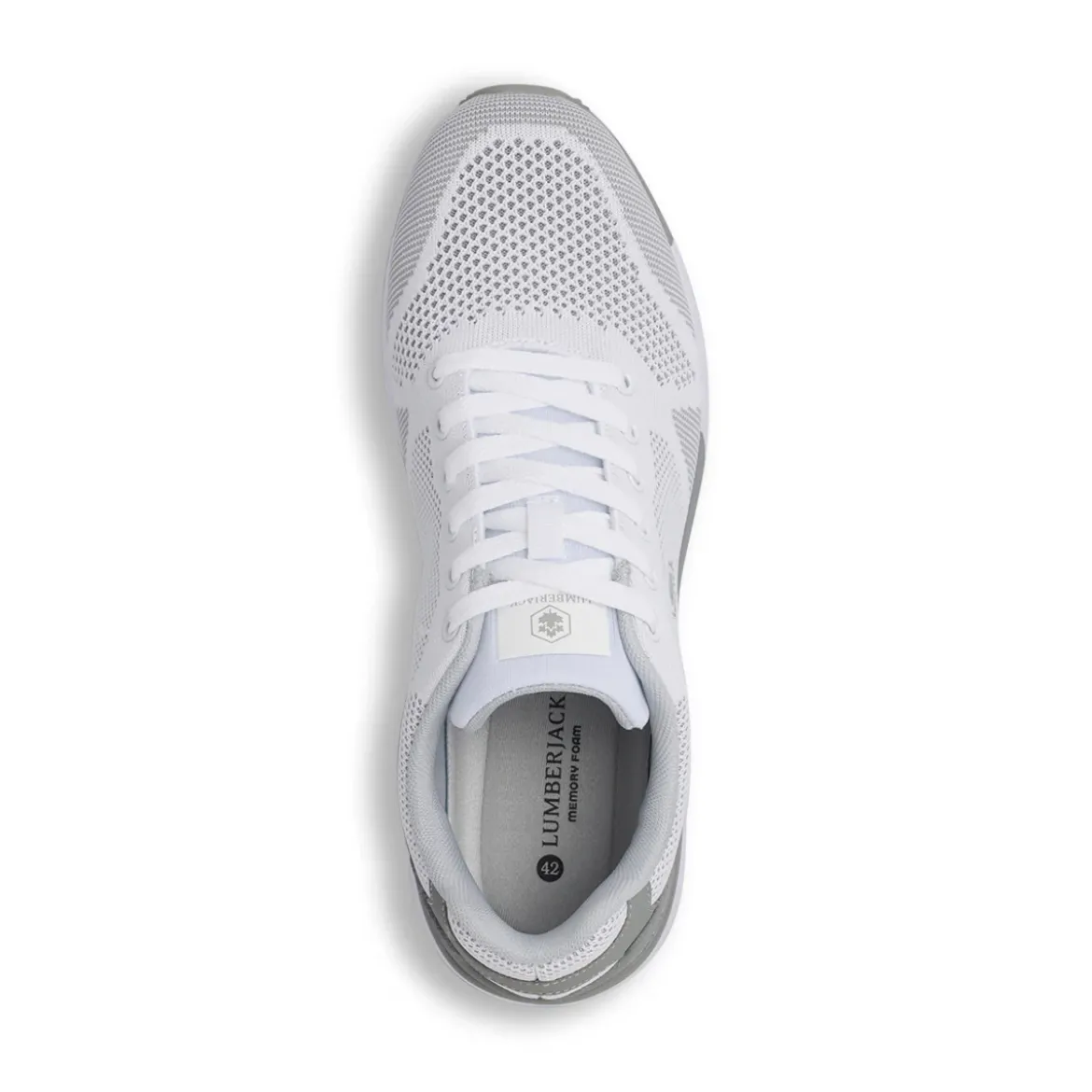 Sneakers Uomo bianche e grigie con soletta in memory foam Lumberjack