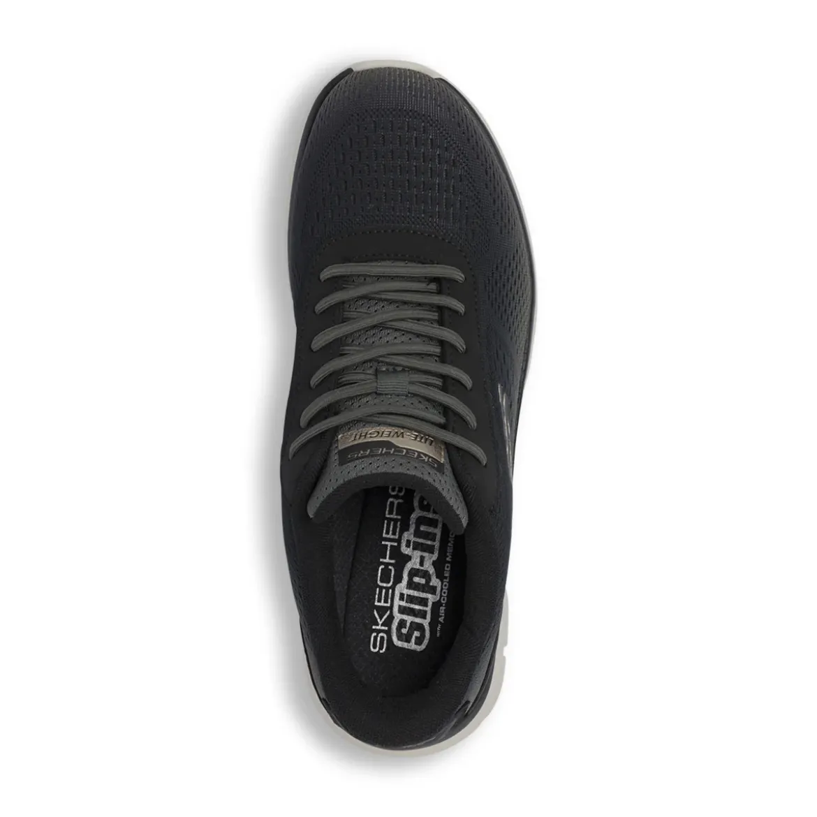 Sneakers verdi da Uomo leggere in tessuto mesh Skechers Track Slip-Ins