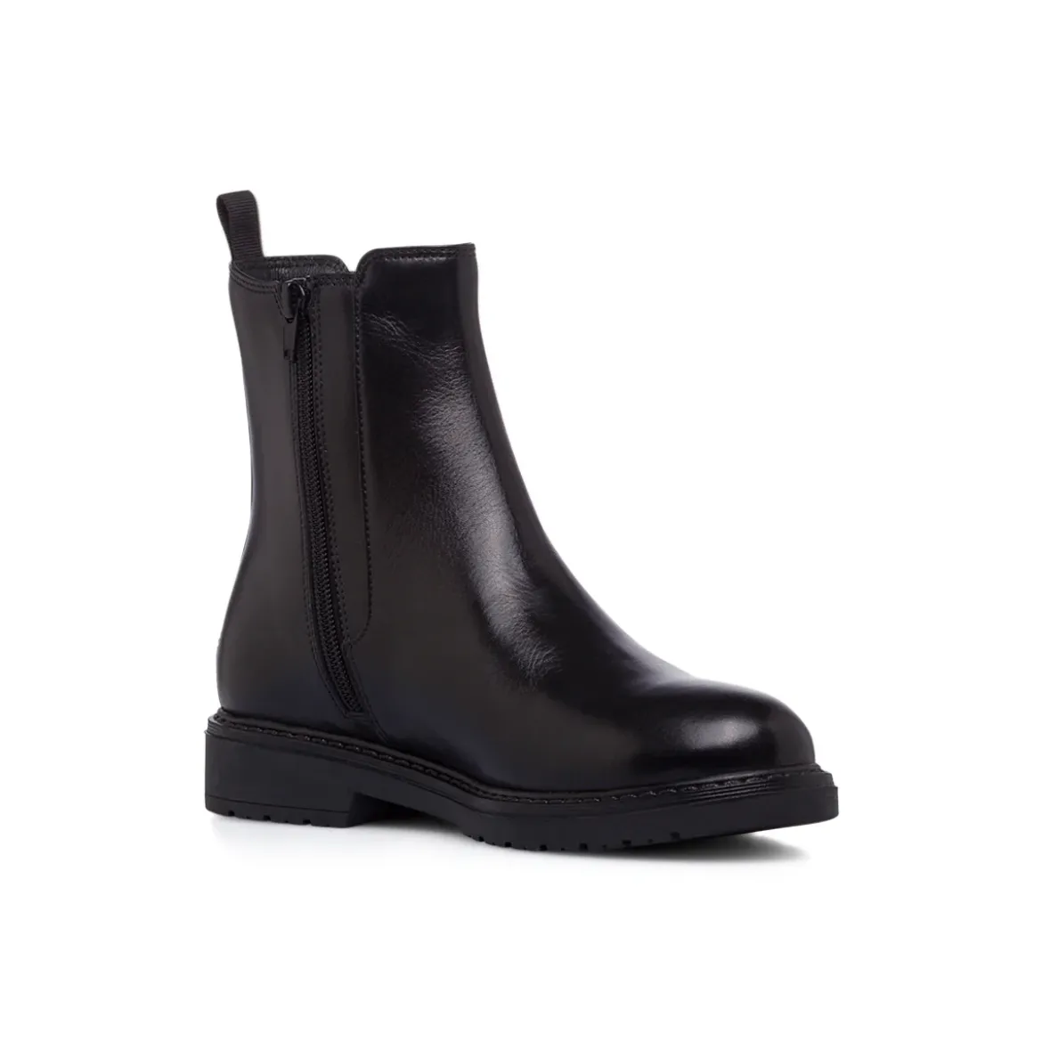Stivaletti Chelsea da donna neri in Pelle con zip Primopiano