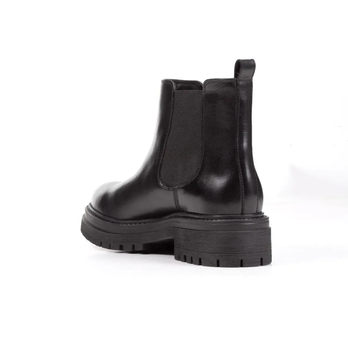 Stivaletti Chelsea traspiranti da donna neri in Pelle Geox