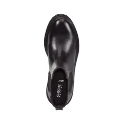Stivaletti Chelsea traspiranti da donna neri in Pelle Geox