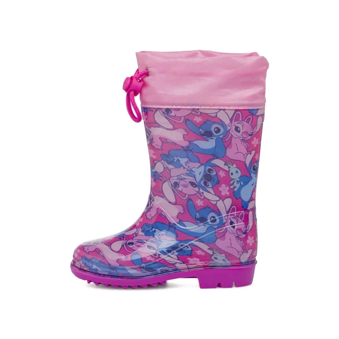 Stivali da pioggia fucsia da Bambina Stitch
