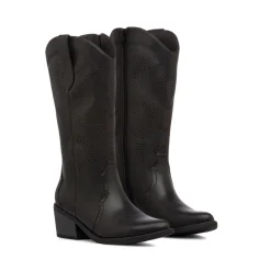 Stivali texani camperos neri da Donna con dettagli traforati Swish Jeans