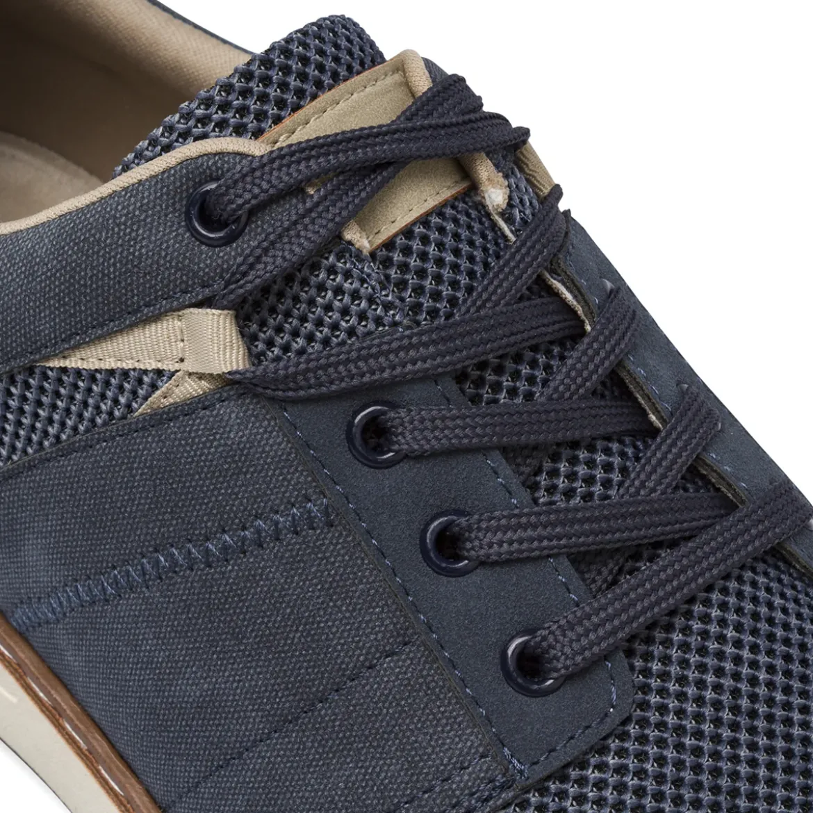 Stringate casual Blu da Uomo in tessuto mesh e tela Riflessi Urbani