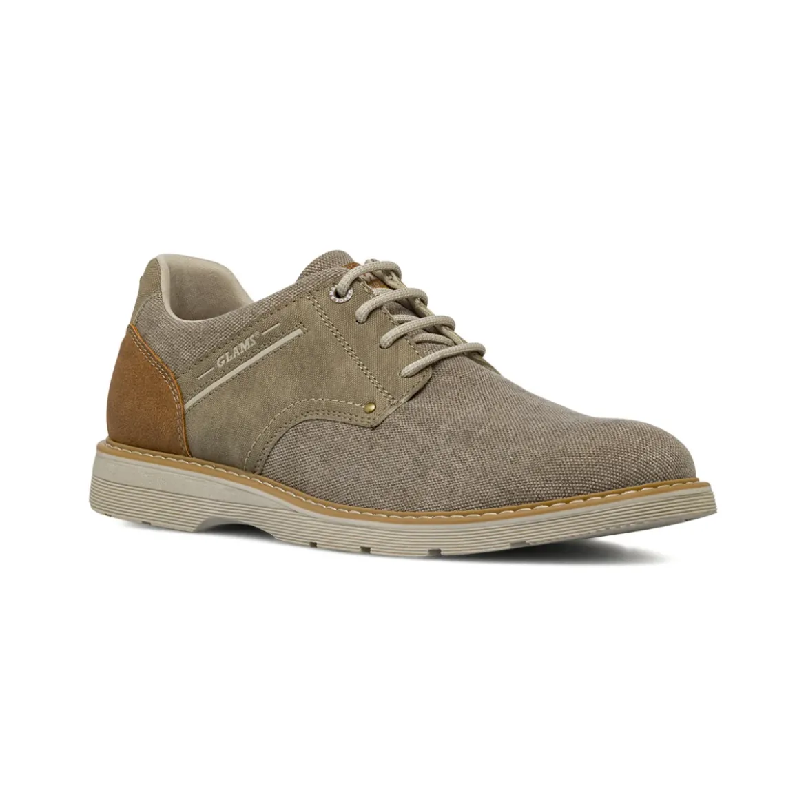 Stringate da Uomo beige con dettaglio effetto scamosciato Glams