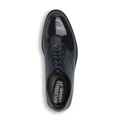 Stringate da Uomo blu effetto lucido modello derby Riflessi Urbani