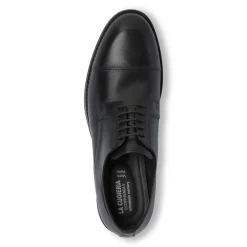 Stringate da uomo nere in pelle con allacciature Derby La Cuoieria