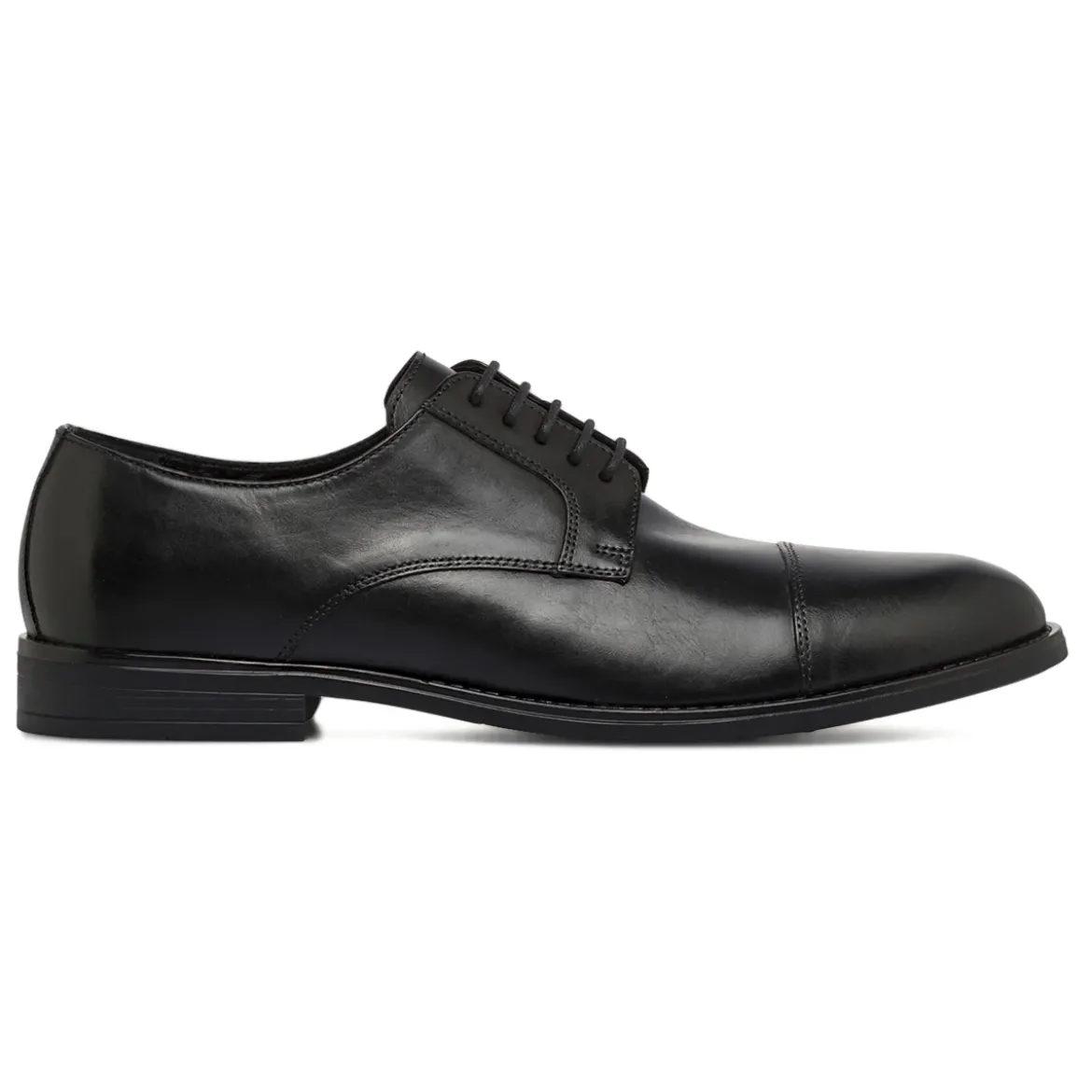 Stringate da uomo nere in pelle con allacciature Derby La Cuoieria