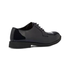 Stringate derby eleganti Blu Navy effetto vernice da uomo Riflessi Urbani
