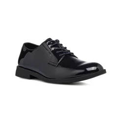 Stringate derby eleganti Blu Navy effetto vernice da uomo Riflessi Urbani
