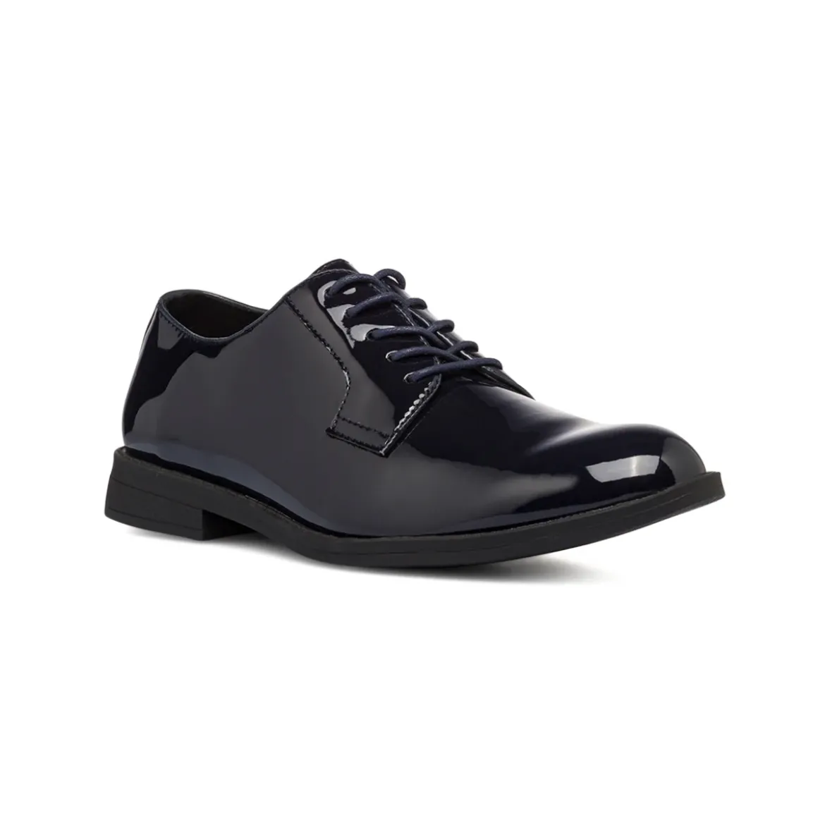 Stringate derby eleganti Blu Navy effetto vernice da uomo Riflessi Urbani