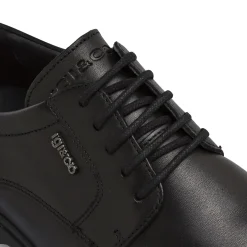 Stringate modello Derby nere da Uomo in pelle con logo Igi&Co