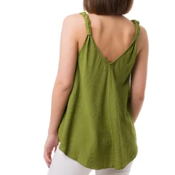 Top Verde da Donna con spallina arricciata e scollo a V Swish Jeans